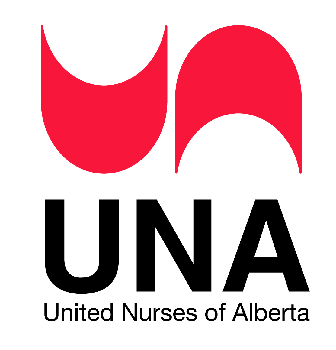 United Nurses of Alberta Logo - a stylized U and N in red